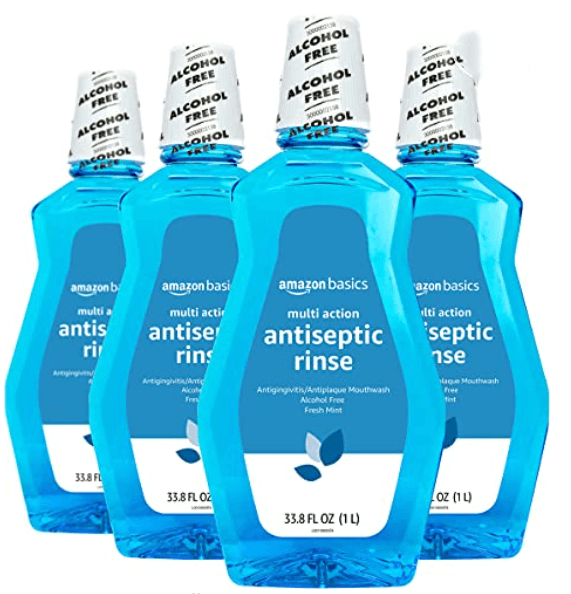 Amazon Basic Antiseptic rinse. One of the best mouthwash for Gingivits.